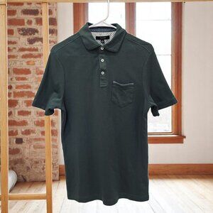Tahari‎ Mens Polo Shirt Green Short Sleeve Casual Pocket Golf Streetwear S